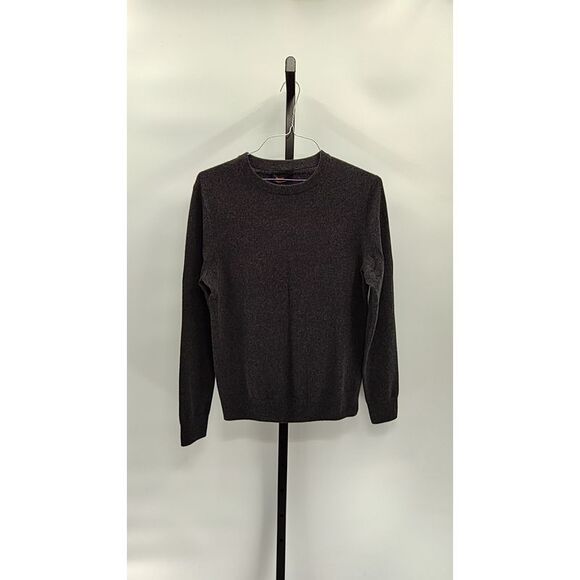 Quince Sweaters - Quince Women Mongolian Cashmere Crewneck Sweater Charcoal Sleeved Top S